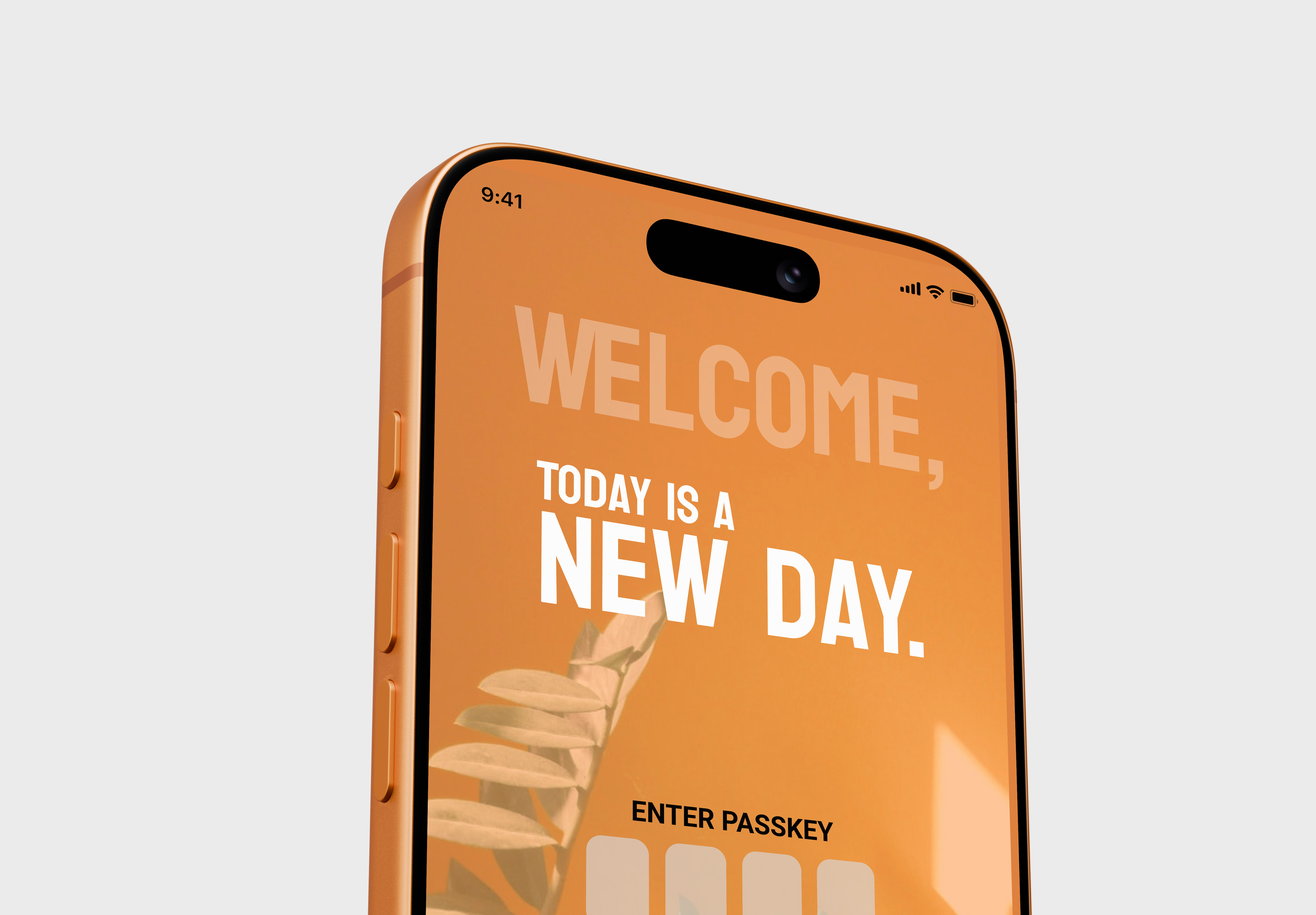 new day home screen mockup